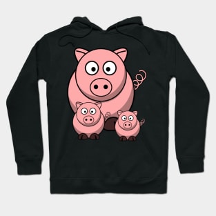 Mamma and Baby Pigs 4 Hoodie